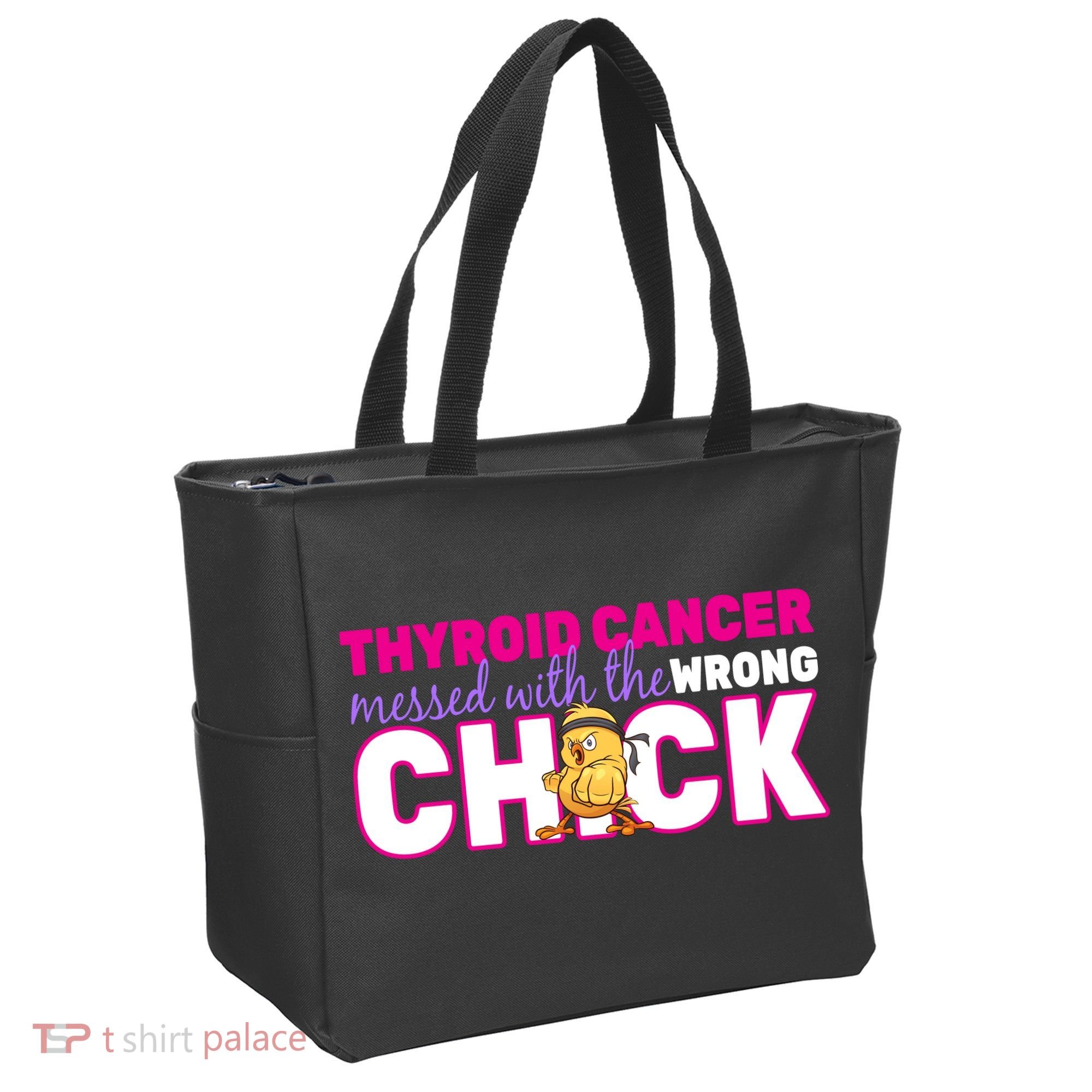 Thyroid Cancer Mess With The Wrong Chick Tote Bag