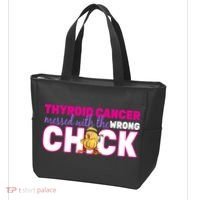 Thyroid Cancer Mess With The Wrong Chick Tote Bag thumb 3
