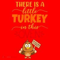 There Is A Little Turkey In This Oven Pregnancy Santa Hat thumb 1