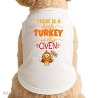There Is A Little Turkey In This Oven Pregnancy Doggie Tank thumb 0
