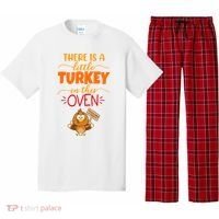 There Is A Little Turkey In This Oven Pregnancy Pajama Set thumb 0