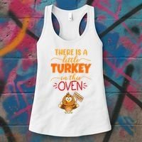 There Is A Little Turkey In This Oven Pregnancy Women's Tank Top thumb 3