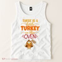 There Is A Little Turkey In This Oven Pregnancy Tank Top thumb 2