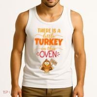 There Is A Little Turkey In This Oven Pregnancy Tank Top thumb 3