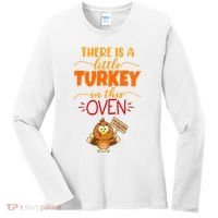 There Is A Little Turkey In This Oven Pregnancy Women's Long Sleeve Shirt thumb 0