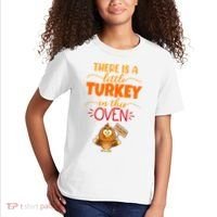 There Is A Little Turkey In This Oven Pregnancy Kids T-Shirt thumb 2