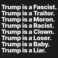 Trump Is A Fascist Traitor Moron Racist Clown Loser Liar Backpack thumb 2