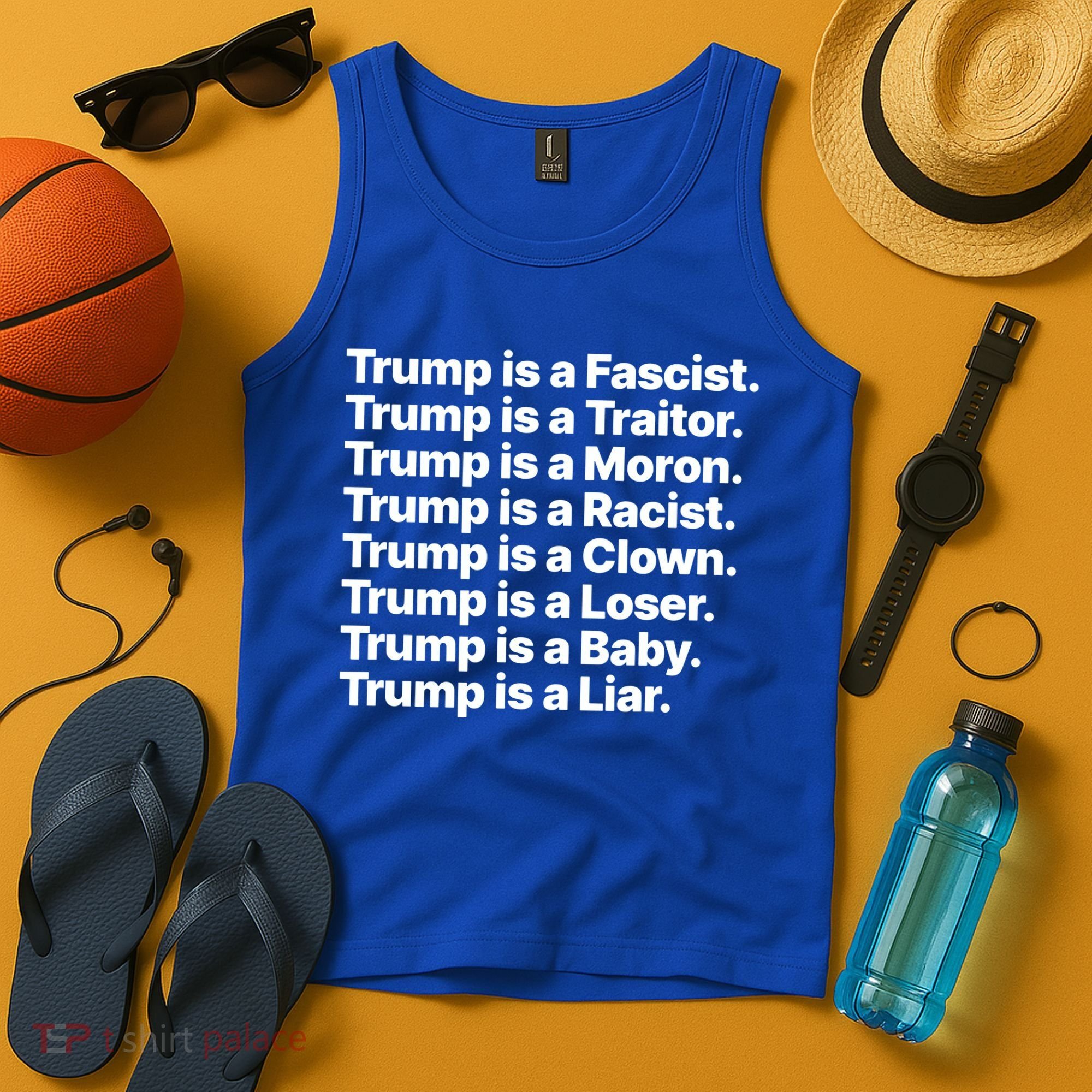 Trump Is A Fascist Traitor Moron Racist Clown Loser Liar Tank Top