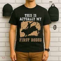 This Is Actually My First Rodeo Bull Rider Bull Riding T-Shirt thumb 6