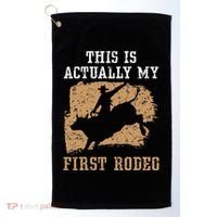 This Is Actually My First Rodeo Bull Rider Bull Riding Golf Towel thumb 0