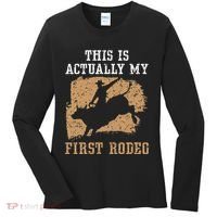 This Is Actually My First Rodeo Bull Rider Bull Riding Women's Long Sleeve Shirt thumb 0