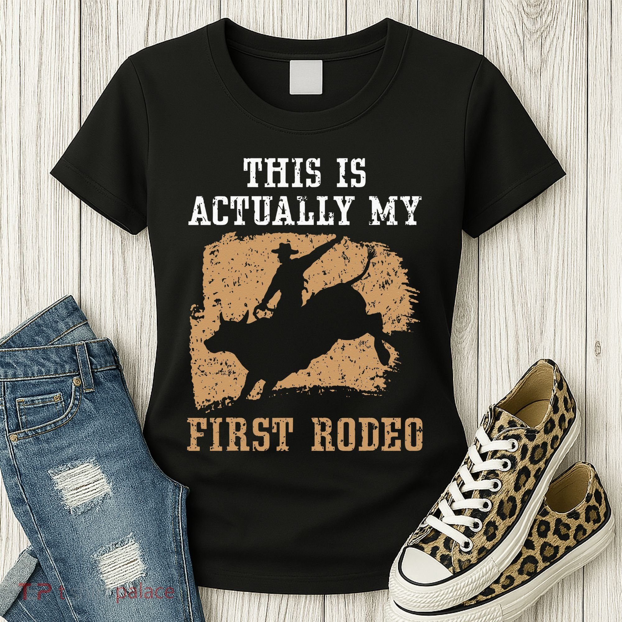 This Is Actually My First Rodeo Bull Rider Bull Riding Women's T-Shirt