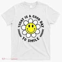 Today Is A Good Day To Smile Yellow Smiley Face T-Shirt thumb 0