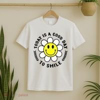 Today Is A Good Day To Smile Yellow Smiley Face T-Shirt thumb 2