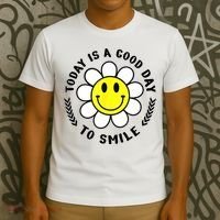 Today Is A Good Day To Smile Yellow Smiley Face T-Shirt thumb 3