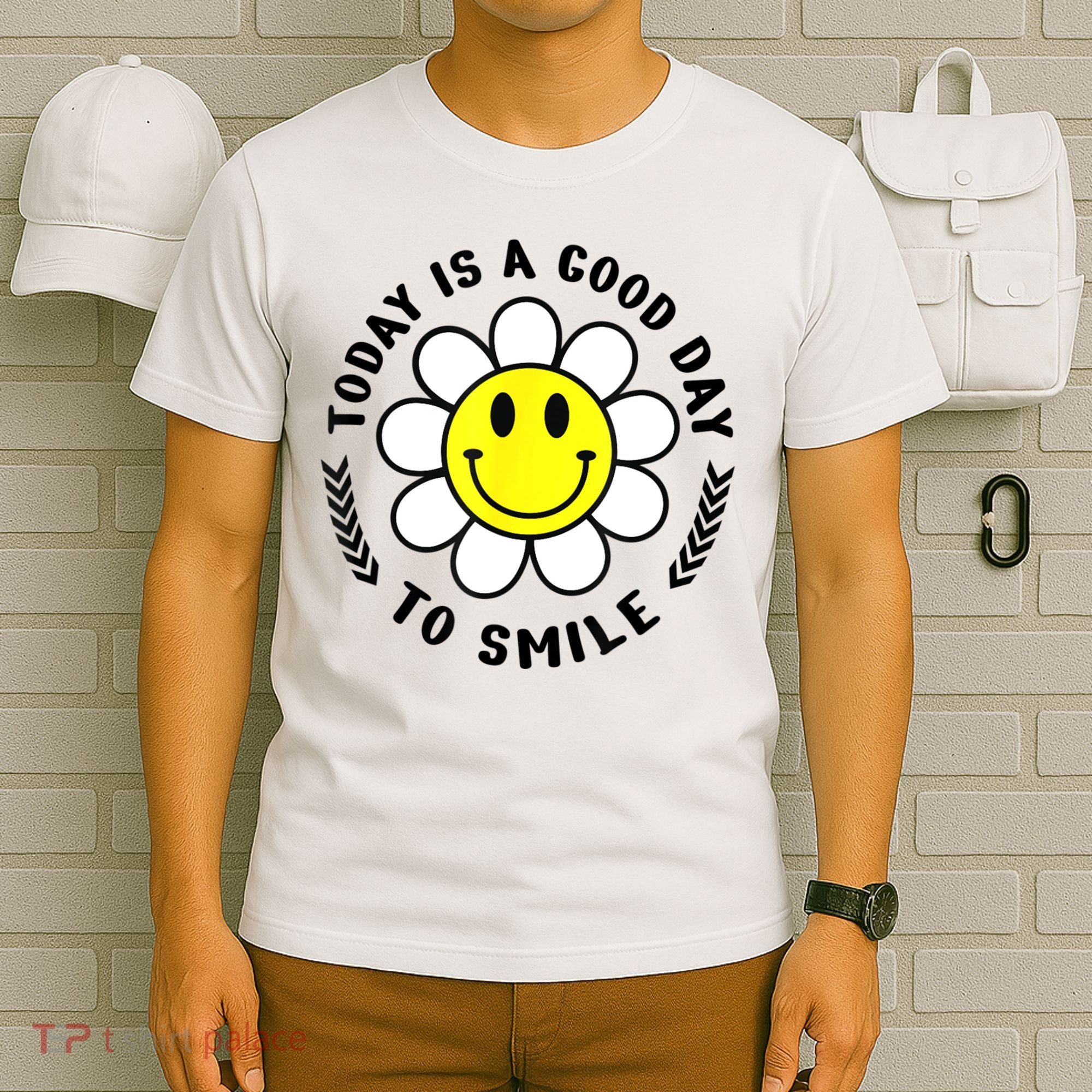 Today Is A Good Day To Smile Yellow Smiley Face T-Shirt