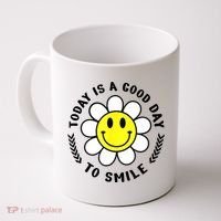 Today Is A Good Day To Smile Yellow Smiley Face Coffee Mug thumb 0