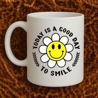 Today Is A Good Day To Smile Yellow Smiley Face Coffee Mug thumb 2