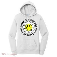 Today Is A Good Day To Smile Yellow Smiley Face Women's Hoodie thumb 0