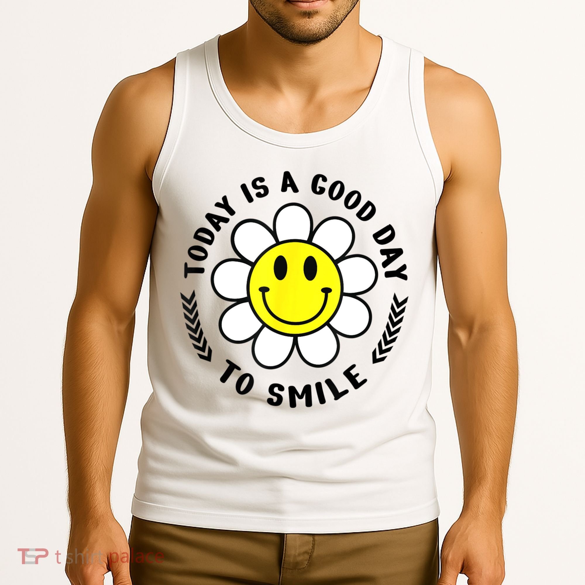 Today Is A Good Day To Smile Yellow Smiley Face Tank Top