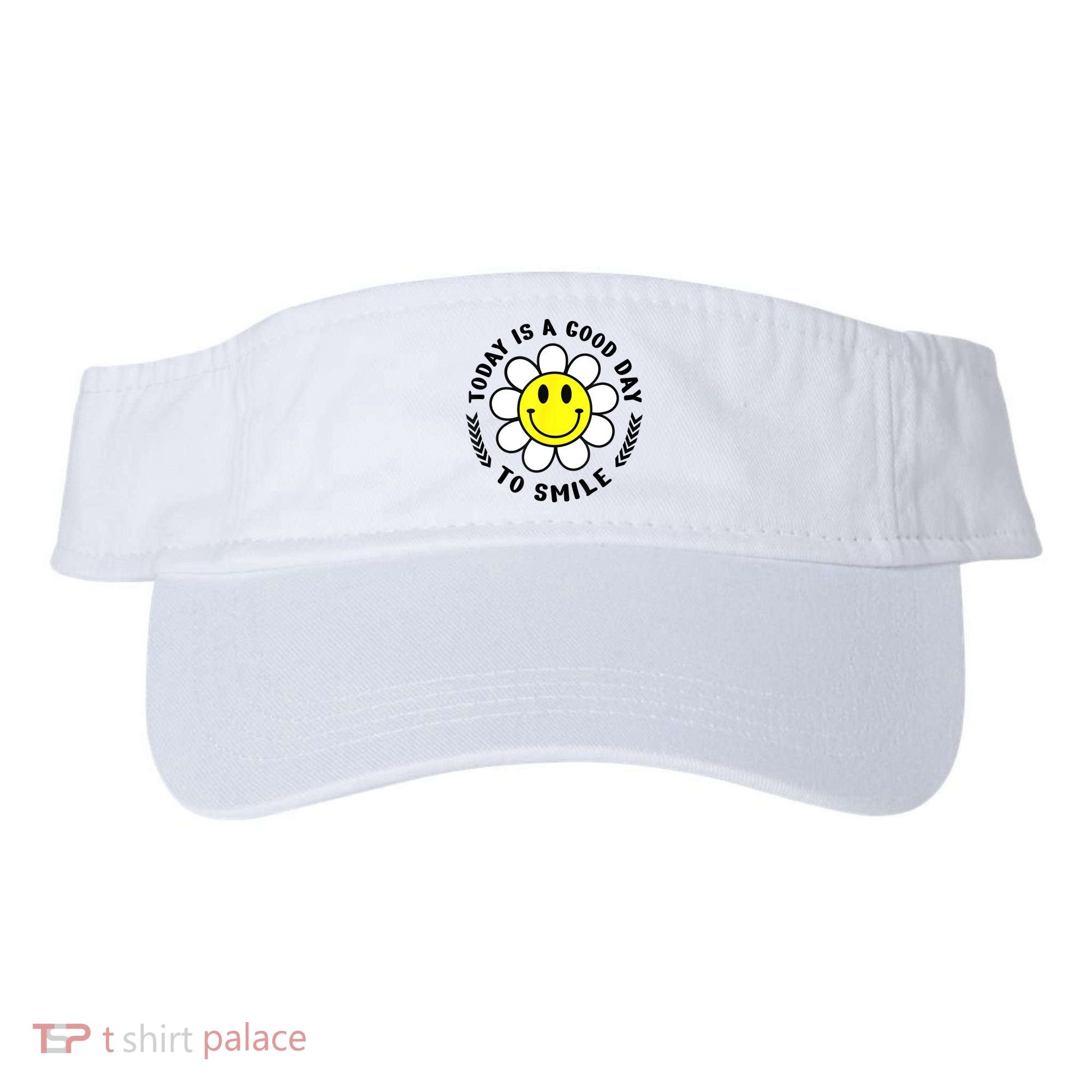 Today Is A Good Day To Smile Yellow Smiley Face Visor