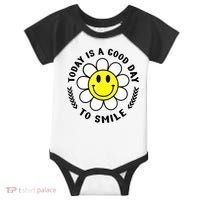 Today Is A Good Day To Smile Yellow Smiley Face Infant Baby Jersey Bodysuit thumb 0