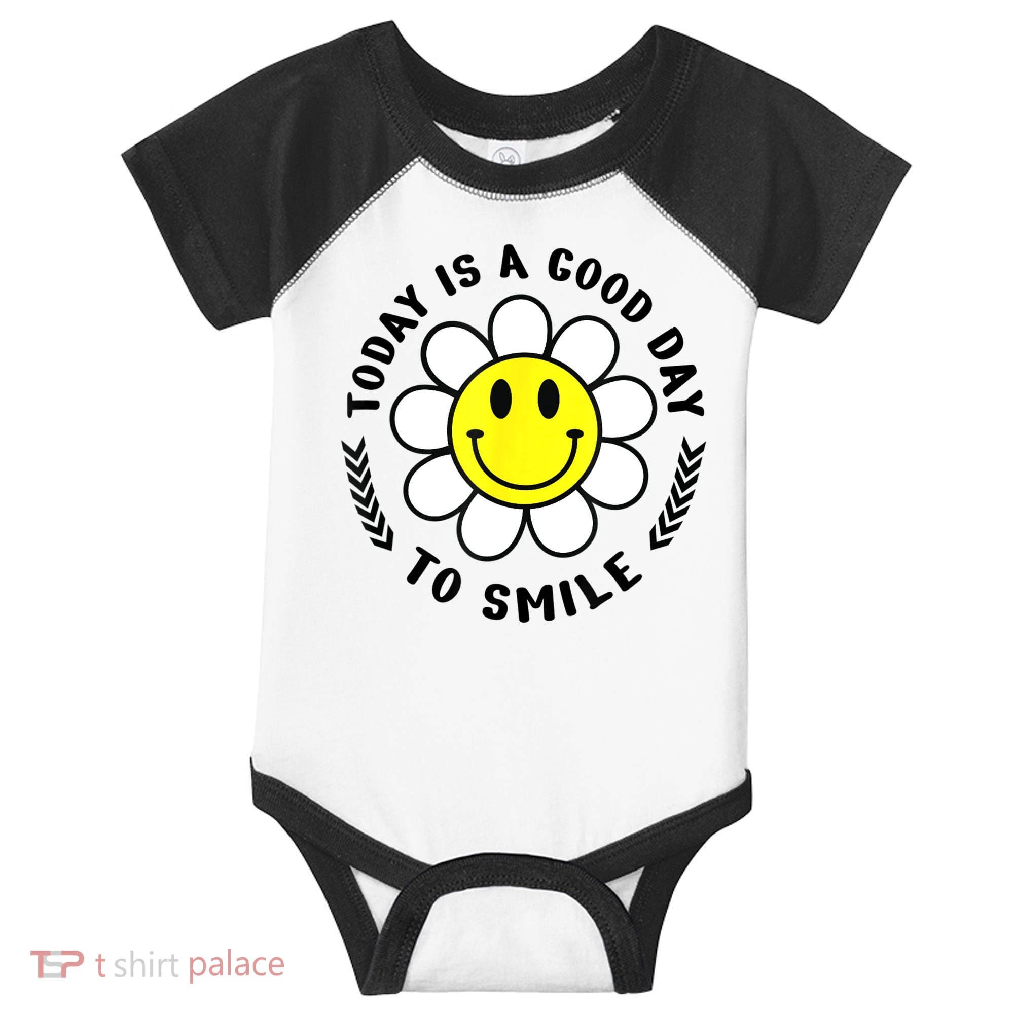 Today Is A Good Day To Smile Yellow Smiley Face Infant Baby Jersey Bodysuit