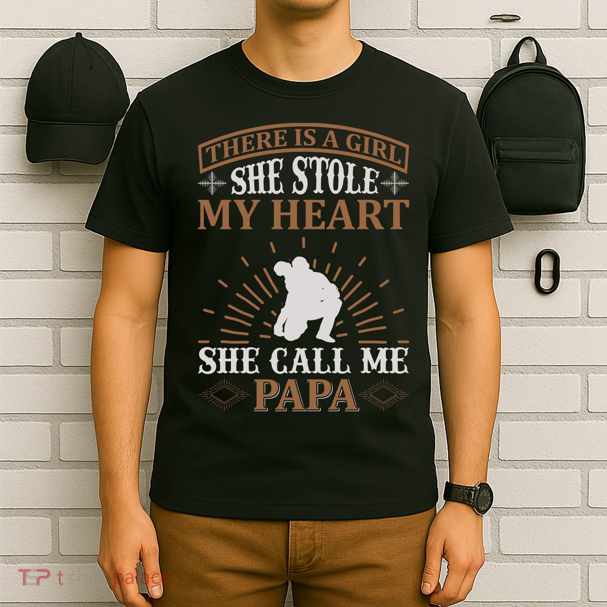 There Is A Girl She Stole My Heart She Call Me Papa T-Shirt