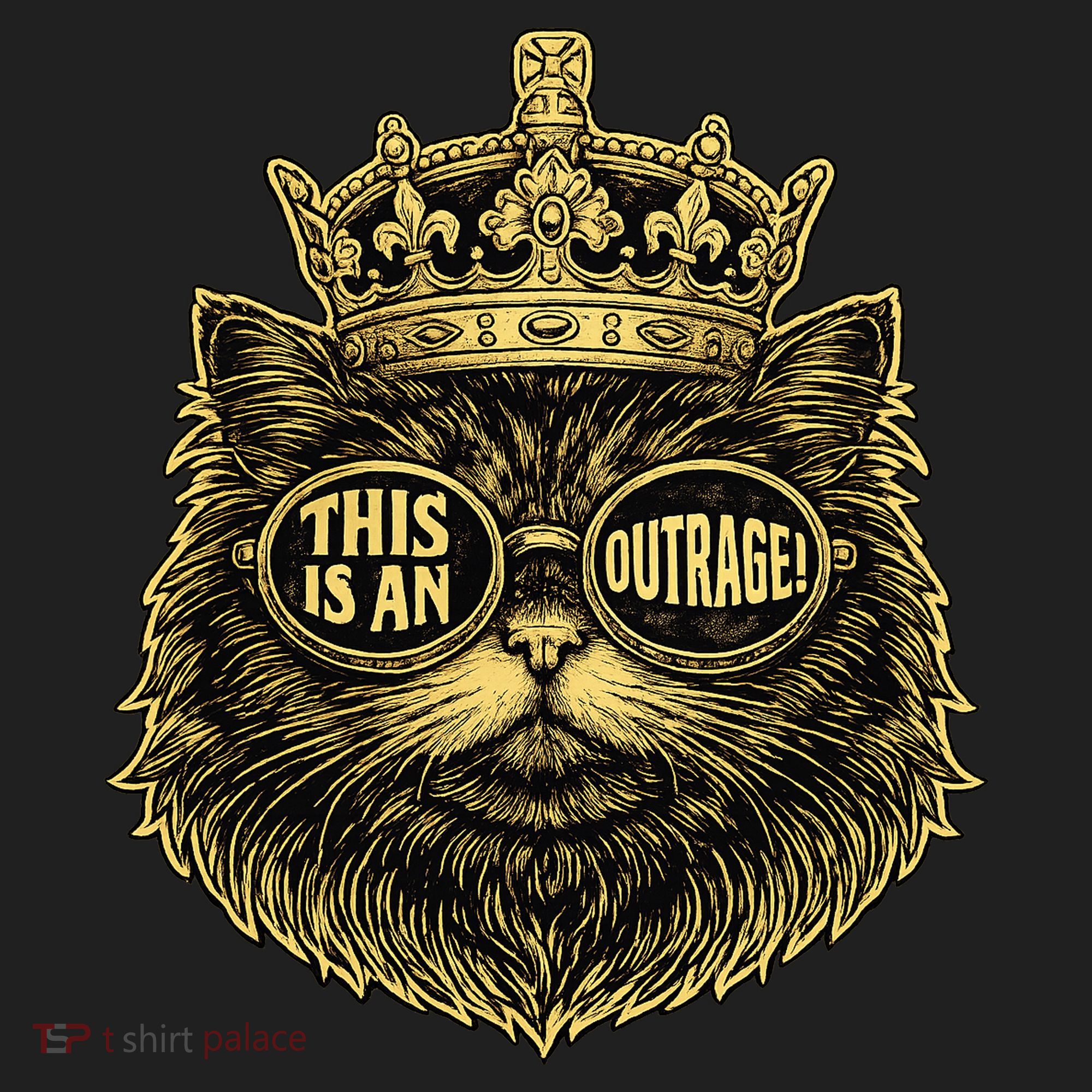 This Is An Outrage Funny Princess Cat Donut Gold Women's Sweatshirt