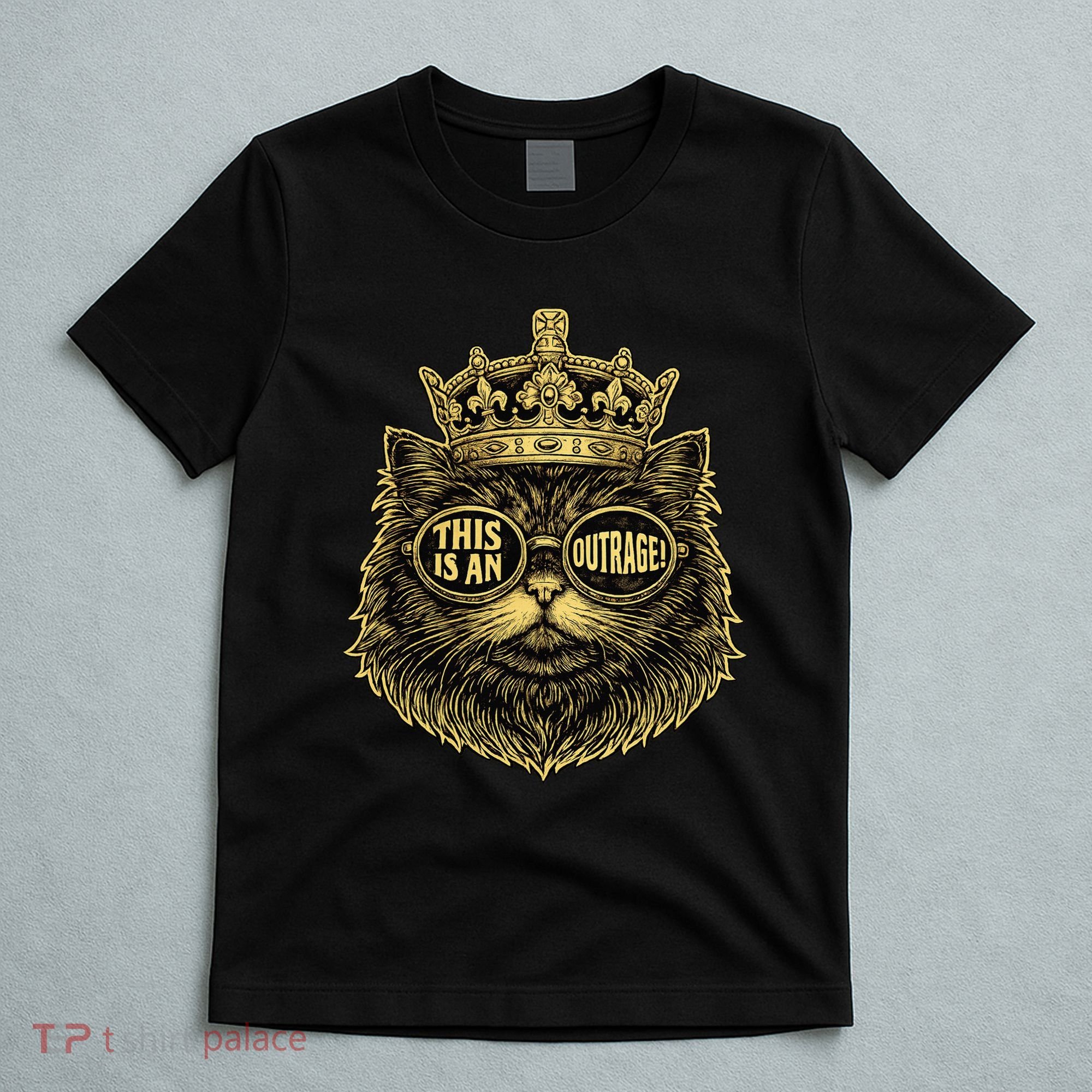 This Is An Outrage Funny Princess Cat Donut Gold T-Shirt