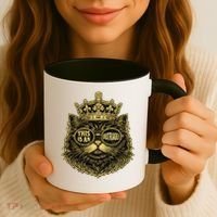 This Is An Outrage Funny Princess Cat Donut Gold Coffee Mug thumb 3
