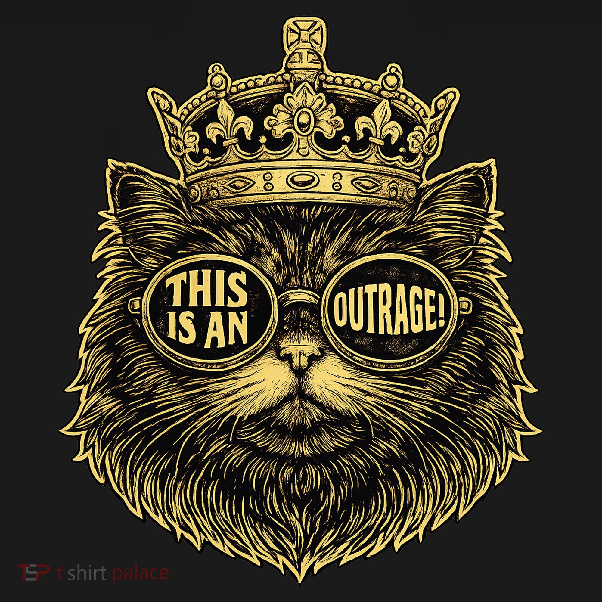 This Is An Outrage Funny Princess Cat Donut Gold Women's Hoodie