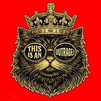 This Is An Outrage Funny Princess Cat Donut Gold Santa Hat thumb 1
