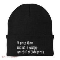 Thou Ingest A Satchel Of Richards Funny Medieval Meme Quote Beanie thumb 0