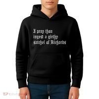 Thou Ingest A Satchel Of Richards Funny Medieval Meme Quote Kids Hoodie thumb 4