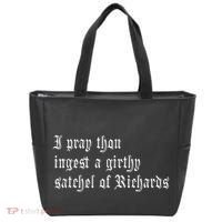 Thou Ingest A Satchel Of Richards Funny Medieval Meme Quote Tote Bag thumb 0