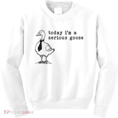 Today Im A Serious Goose Kids Sweatshirt