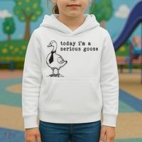 Today Im A Serious Goose Kids Hoodie thumb 3