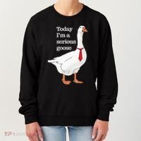 Today I Am A Serious Goose Funny Oddly Specific Dank Meme Women's Sweatshirt thumb 0