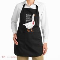 Today I Am A Serious Goose Funny Oddly Specific Dank Meme Apron thumb 2