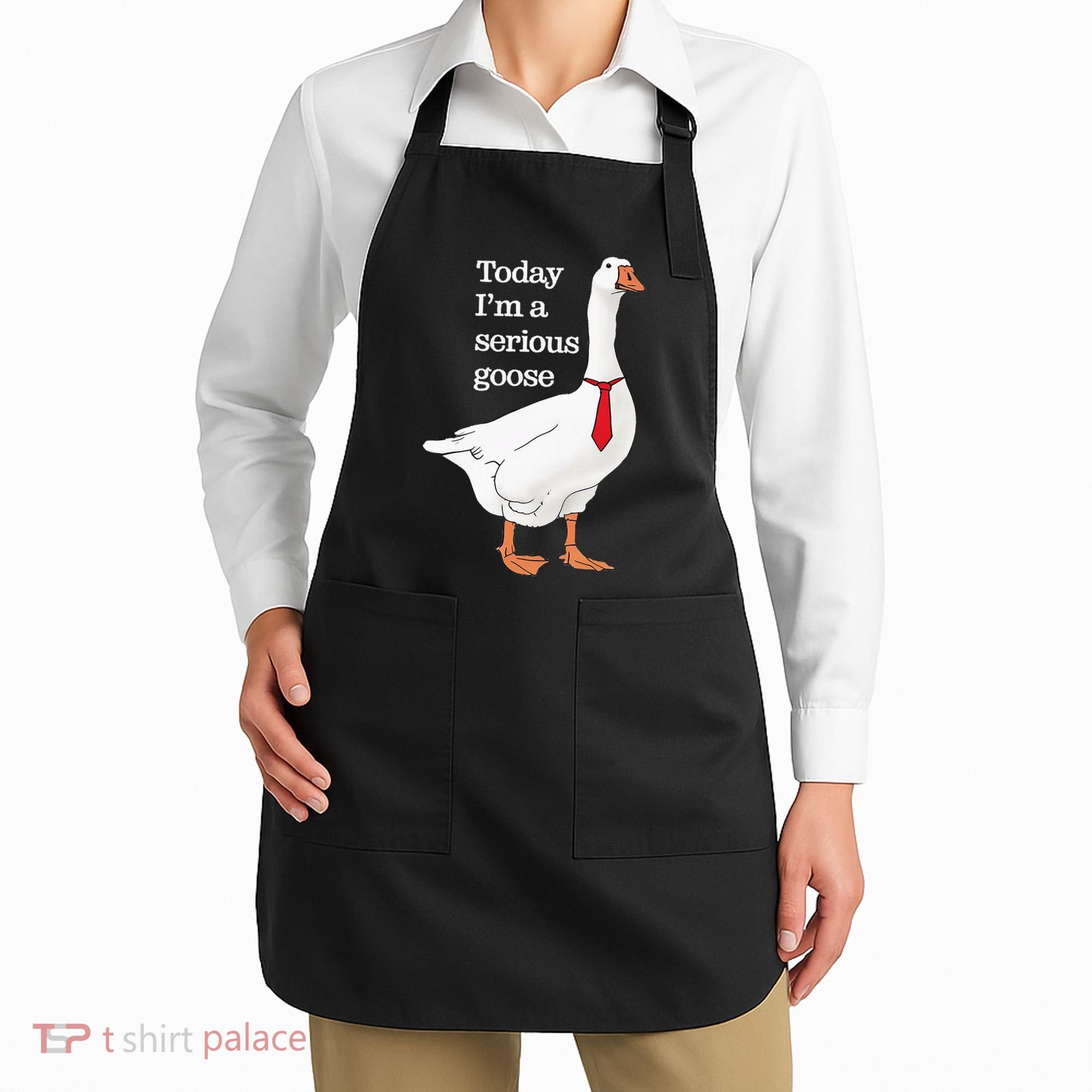 Today I Am A Serious Goose Funny Oddly Specific Dank Meme Apron