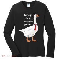 Today I Am A Serious Goose Funny Oddly Specific Dank Meme Women's Long Sleeve Shirt thumb 0