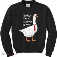 Today I Am A Serious Goose Funny Oddly Specific Dank Meme Kids Sweatshirt thumb 0