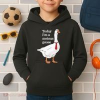 Today I Am A Serious Goose Funny Oddly Specific Dank Meme Kids Hoodie thumb 2