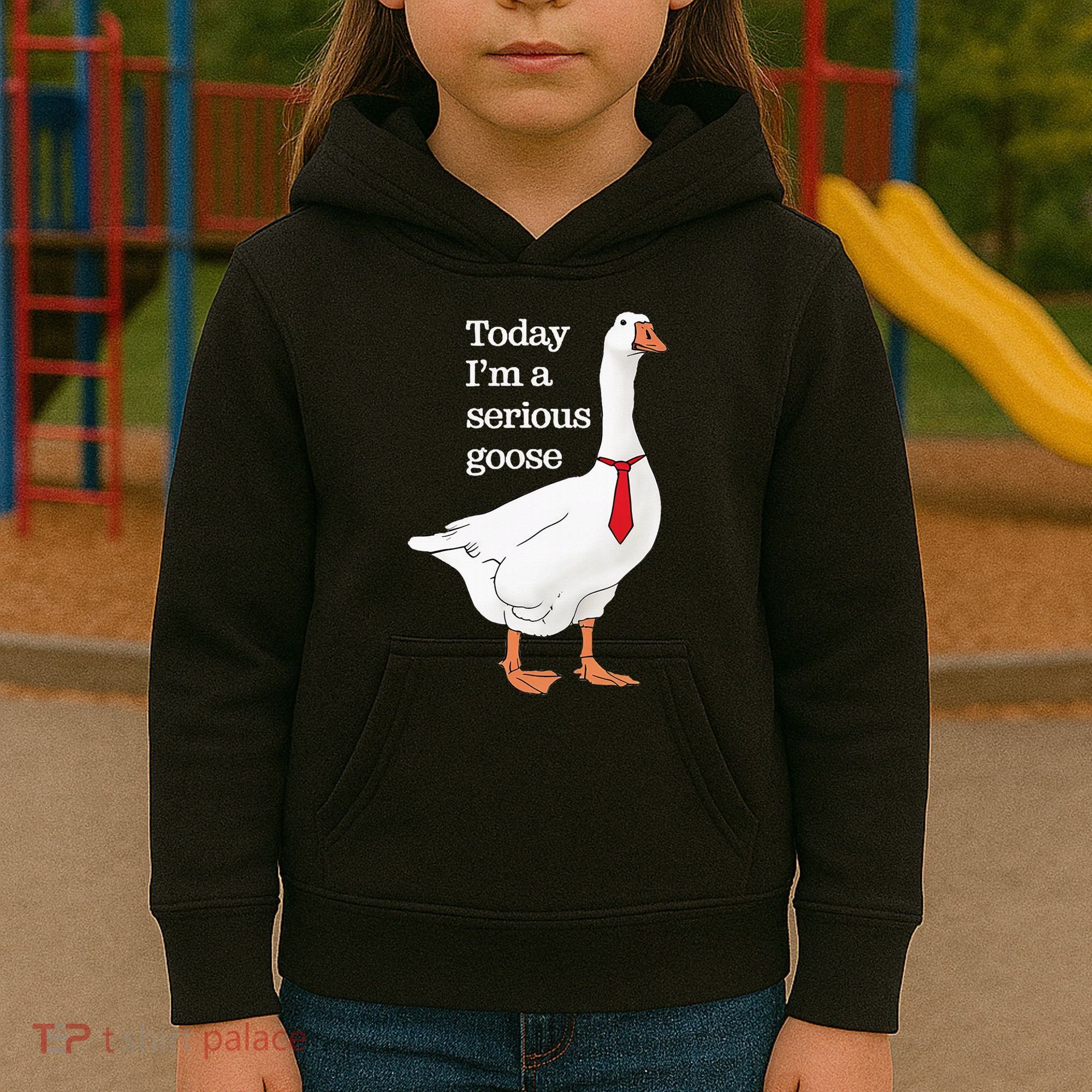 Today I Am A Serious Goose Funny Oddly Specific Dank Meme Kids Hoodie