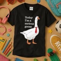 Today I Am A Serious Goose Funny Oddly Specific Dank Meme Kids T-Shirt thumb 3
