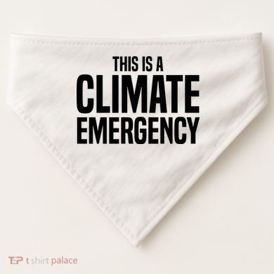 This Is A Climate Emergency USA-Made Doggie Bandana
