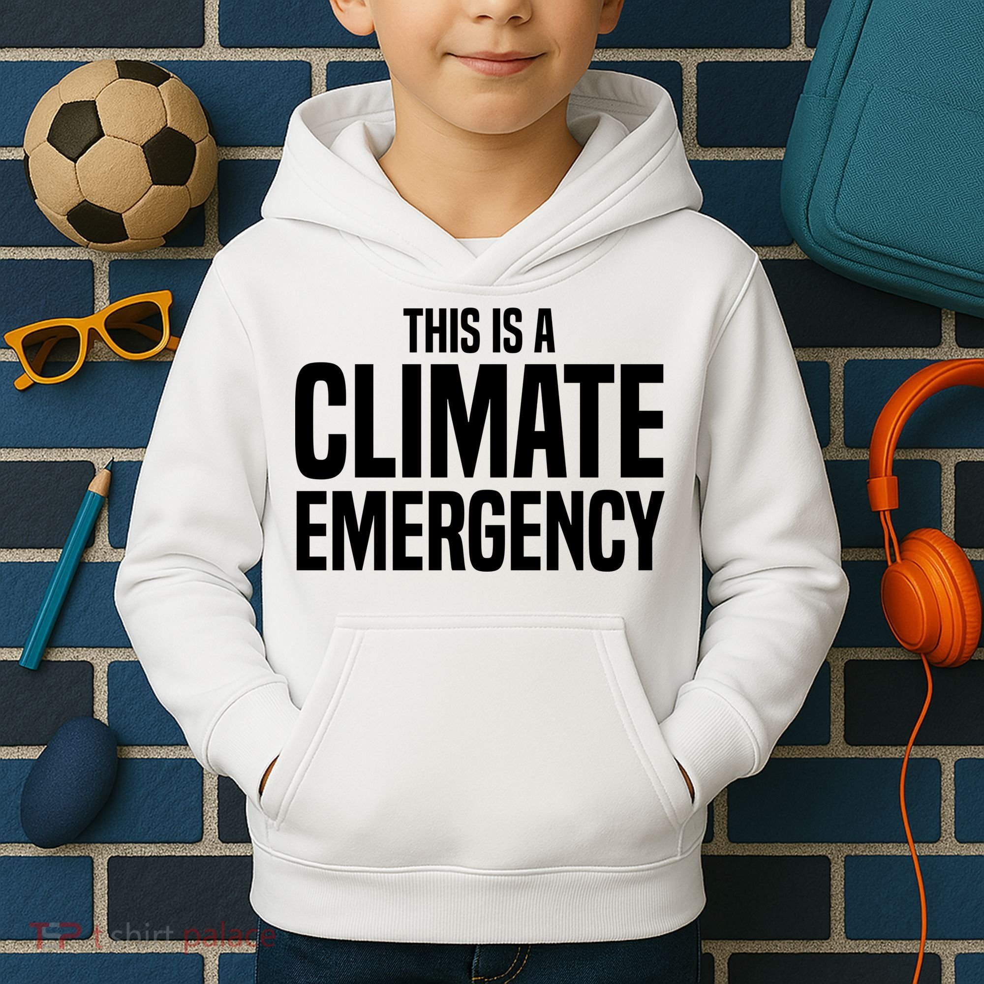 This Is A Climate Emergency Kids Hoodie