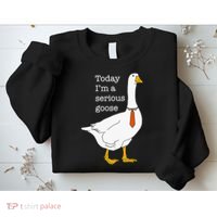 Today IM A Serious Goose Silly Goose Sweatshirt thumb 2