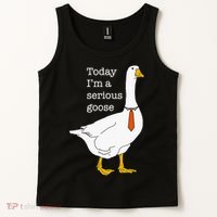 Today IM A Serious Goose Silly Goose Tank Top thumb 2